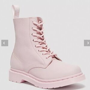 Dr. Martens Pink Combat Boots with Chunky Sole